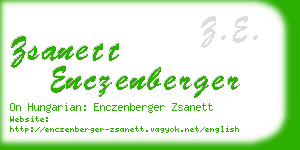 zsanett enczenberger business card